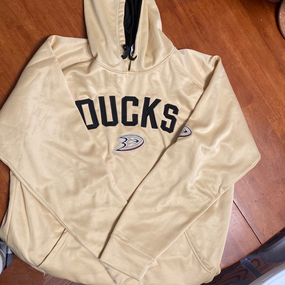 NHL Anaheim Ducks gold hooded sweatshirt XL